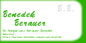 benedek berauer business card